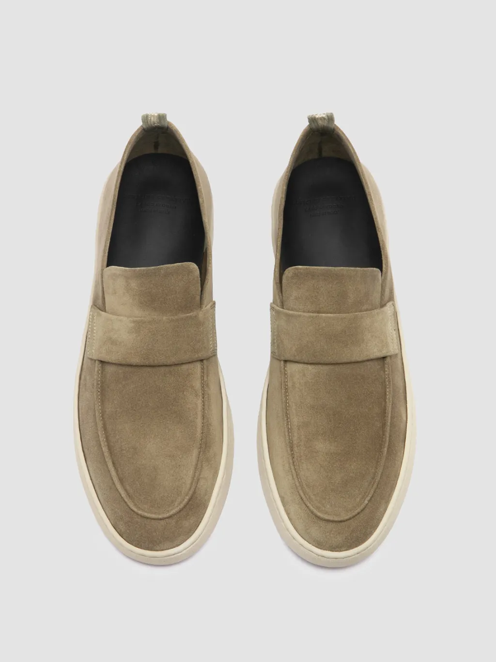Officine Creative HERBIE 001 - Taupe Suede Penny Loafers