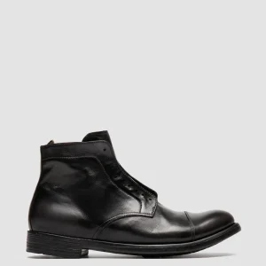 Officine Creative HIVE 005 - Black Leather Zipped Boots