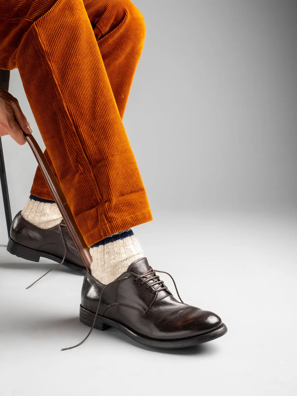 Officine Creative HIVE 008 - Brown Leather Derby Shoes