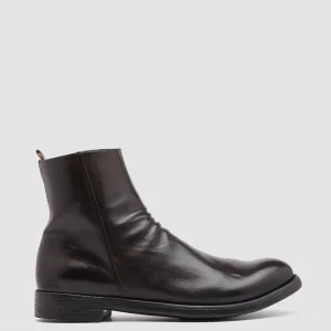 Officine Creative HIVE 010 - Brown Leather Zip Boots