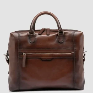 Officine Creative JULES 003 - Brown Leather Briefcase