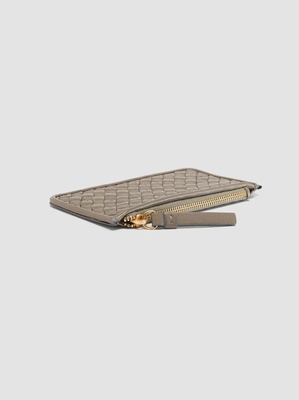 Women Officine Creative JULIET 103 - Taupe Woven Leather Card Holder