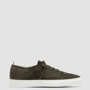 Officine Creative LEGGERA 001 - Green Suede Low Top Sneakers