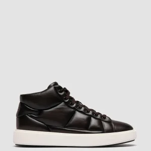 Officine Creative LEISURE 002 - Brown Leather High Top Sneakers