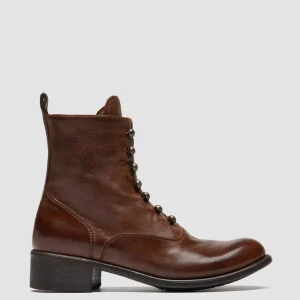 Women Officine Creative LIS 006 - Brown Leather Zipped Boots