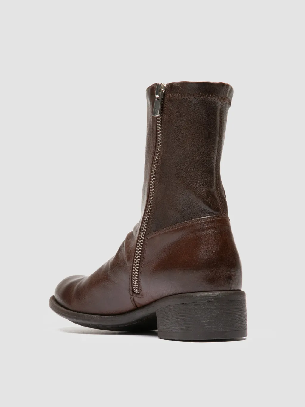 Women Officine Creative LIS 004 - Brown Leather Zipped Boots