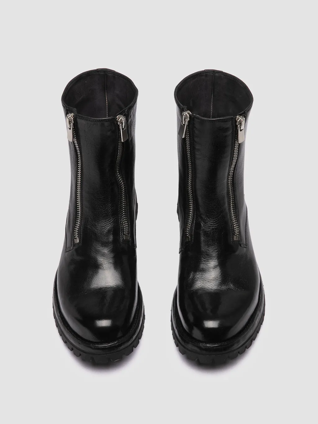 Women Officine Creative LORAINE 026 - Black Leather Zipped Boots