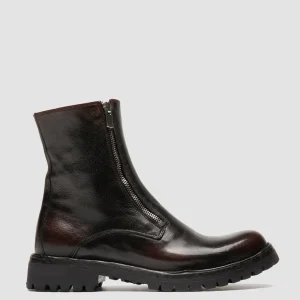 Women Officine Creative LORAINE 026 - Brown Leather Zipped Boots