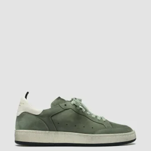 Women Officine Creative MAGIC 102 - Green Suede And Leather Low Top Sneakers