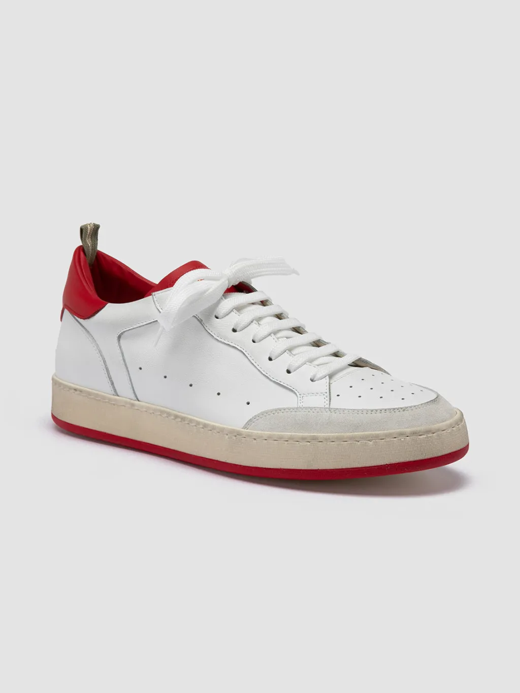 Officine Creative MAGIC 008 - White Leather And Suede Low Top Sneakers