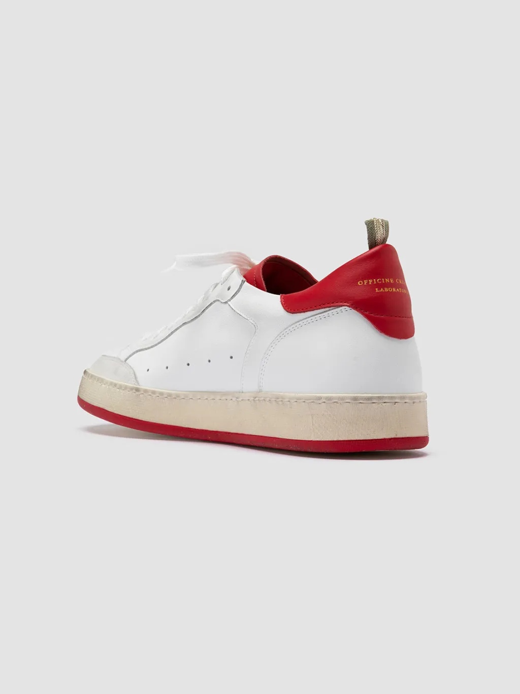 Officine Creative MAGIC 008 - White Leather And Suede Low Top Sneakers