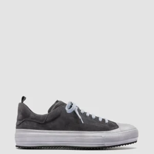 Officine Creative MES 009 - Grey Leather And Suede Low Top Sneakers