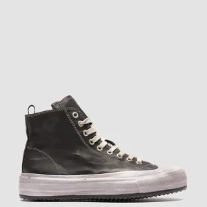Women Officine Creative MES DD 102 - Black Leather High Top Sneakers