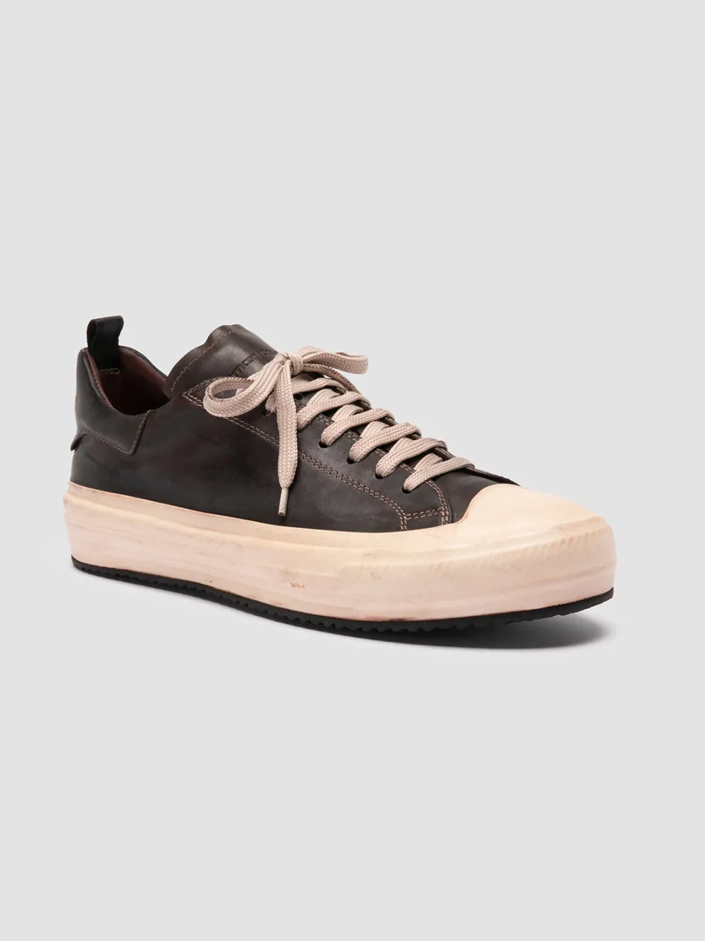 Officine Creative MES DD 001 - Brown Leather Low Top Sneakers