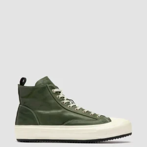Officine Creative MES DD 002 - Green Leather High Top Sneakers