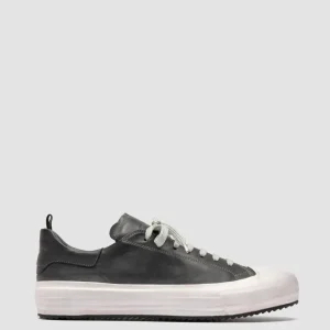 Officine Creative MES DD 001 - Grey Leather Low Top Sneakers