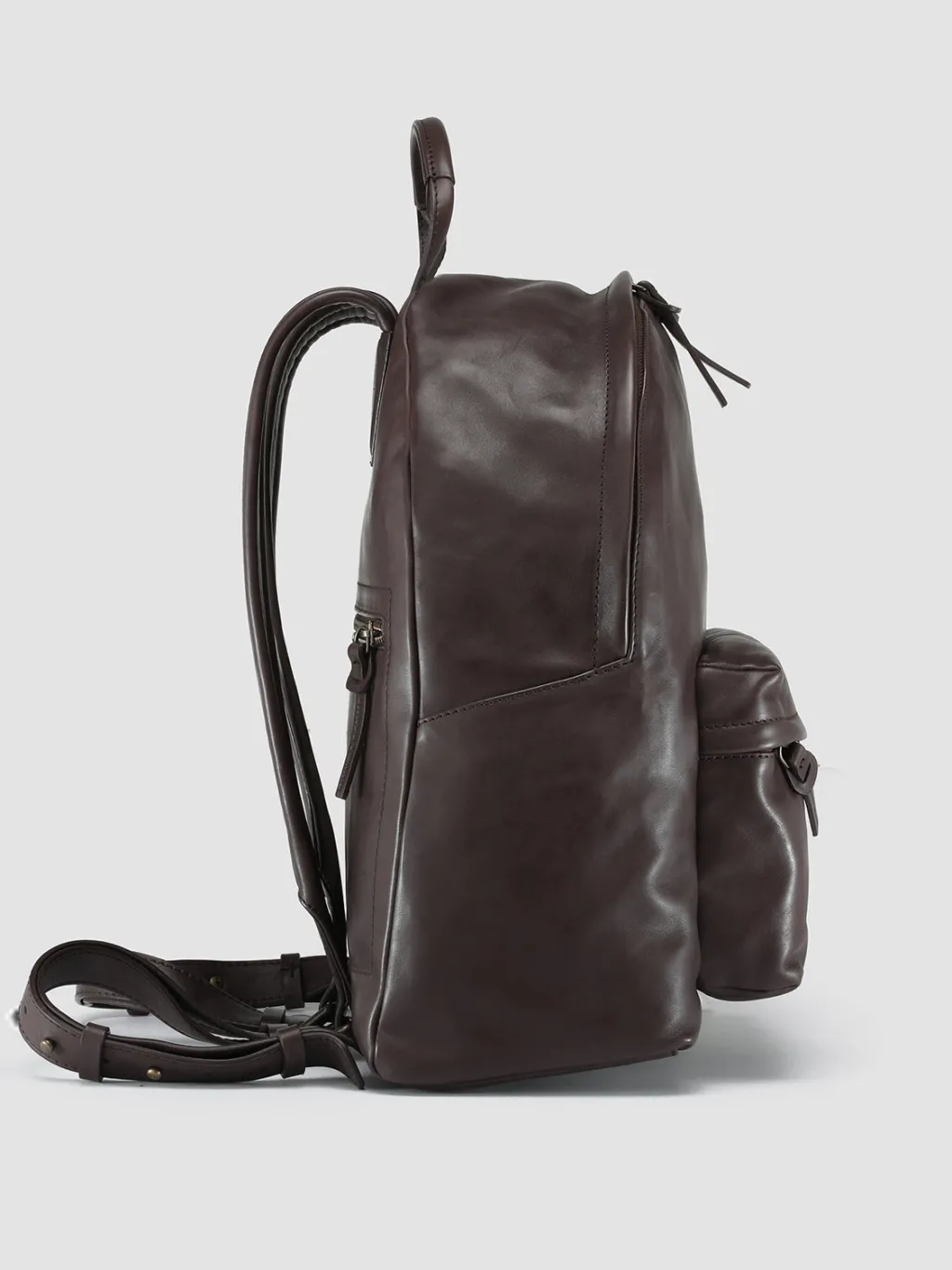 Women Officine Creative MINI PACK - Brown Nappa Leather Backpack