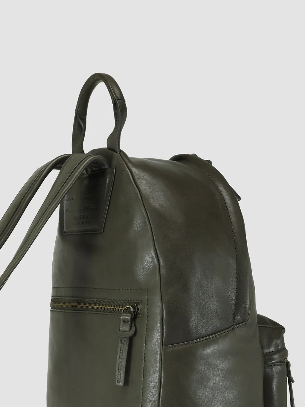 Women Officine Creative MINI PACK - Green Leather Backpack