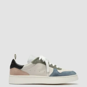 Women Officine Creative MOWER 110 - White Leather And Suede Low Top Sneakers