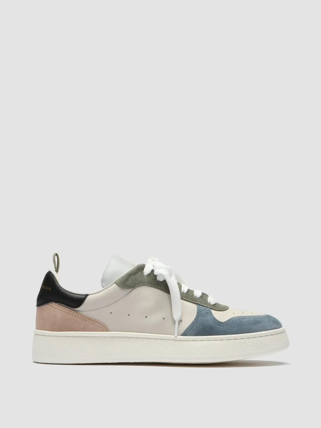 Women Officine Creative MOWER 110 - White Leather And Suede Low Top Sneakers