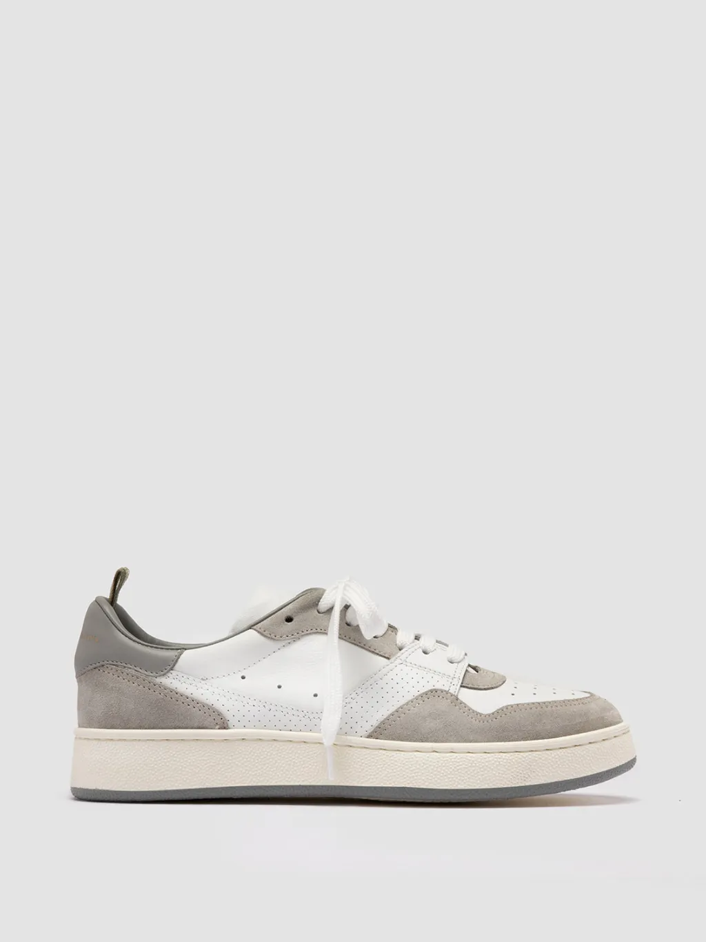 Women Officine Creative MOWER 120 - White Leather And Suede Low Top Sneakers