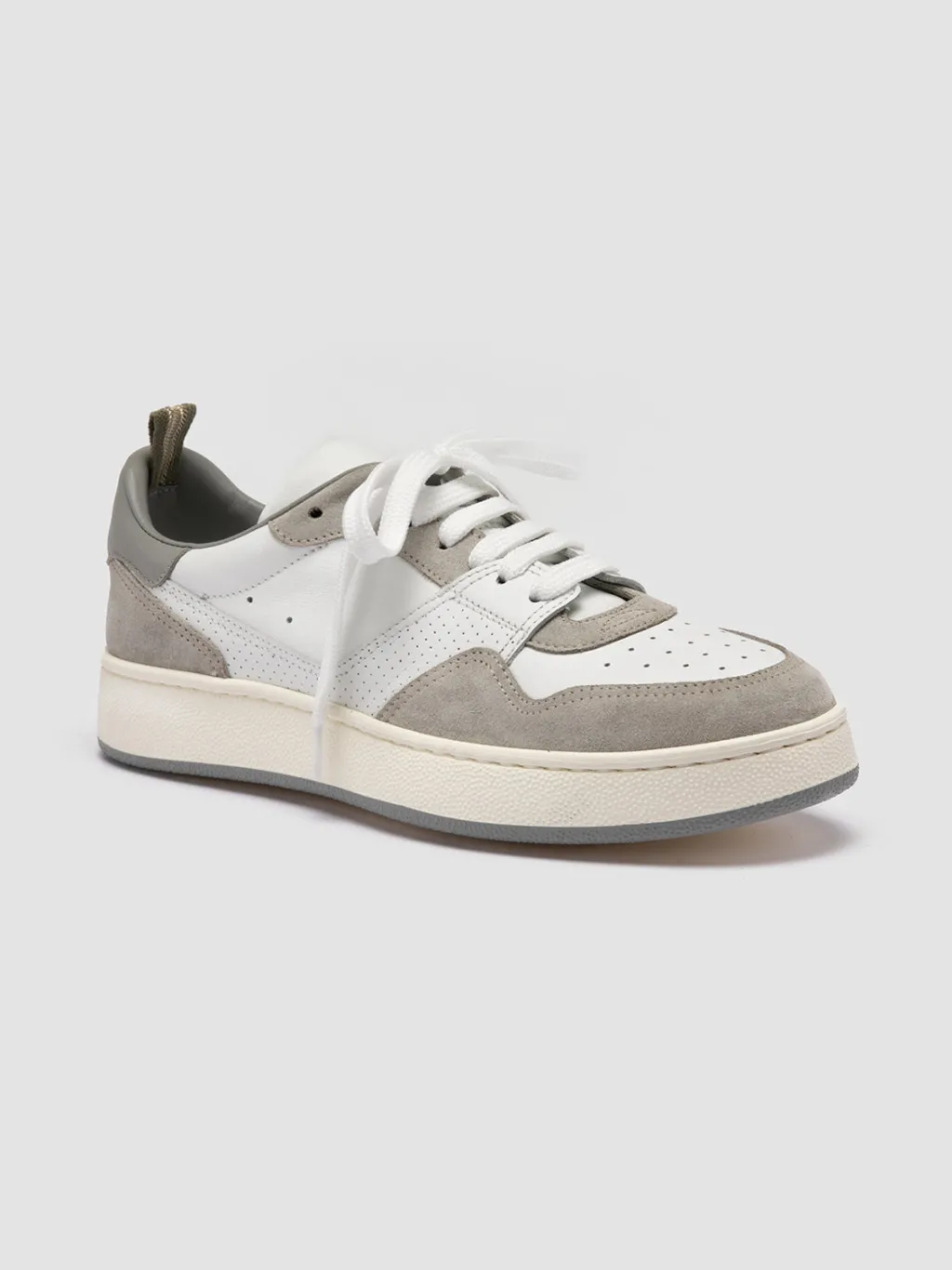 Women Officine Creative MOWER 120 - White Leather And Suede Low Top Sneakers