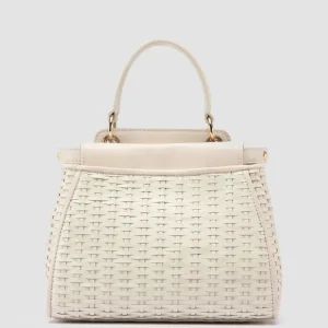 Women Officine Creative NOLITA 029 - White Woven Leather Handle Bag