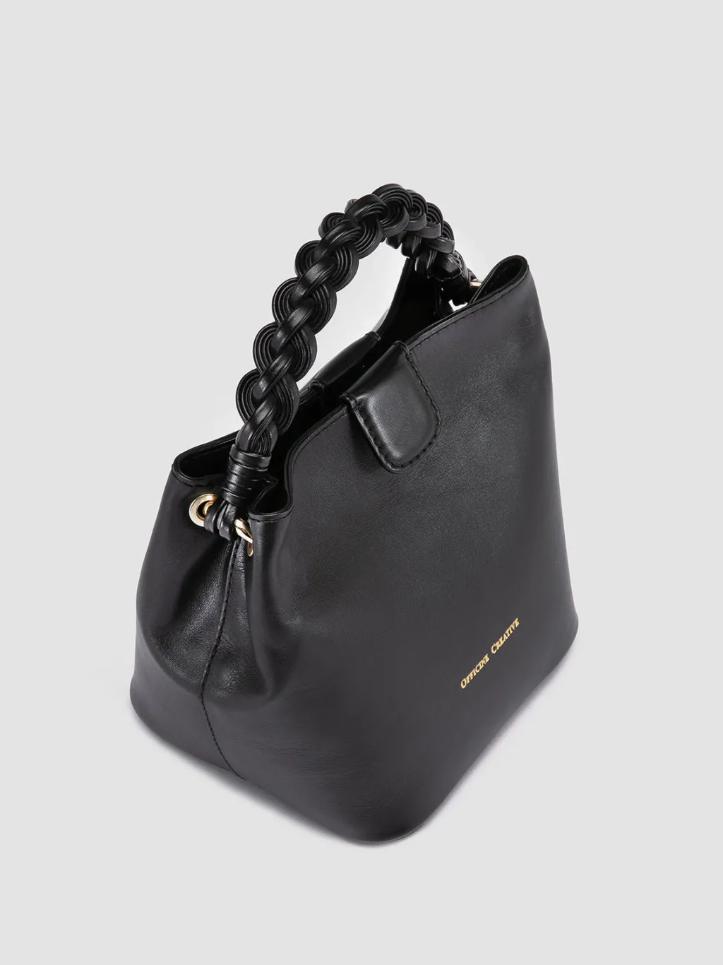 Women Officine Creative NOLITA WOVEN 227 - Black Leather Handle Bag