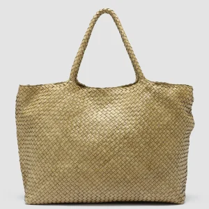 Women Officine Creative OC CLASS 3 - Green Woven Leather Shoulder Bag