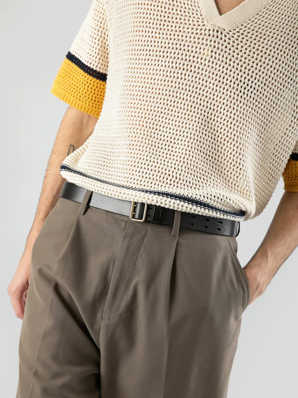Officine Creative OC STRIP 051 - Brown Leather Belt
