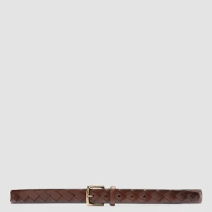 Women Officine Creative OC STRIP 29 - Brown Woven Leather Belt