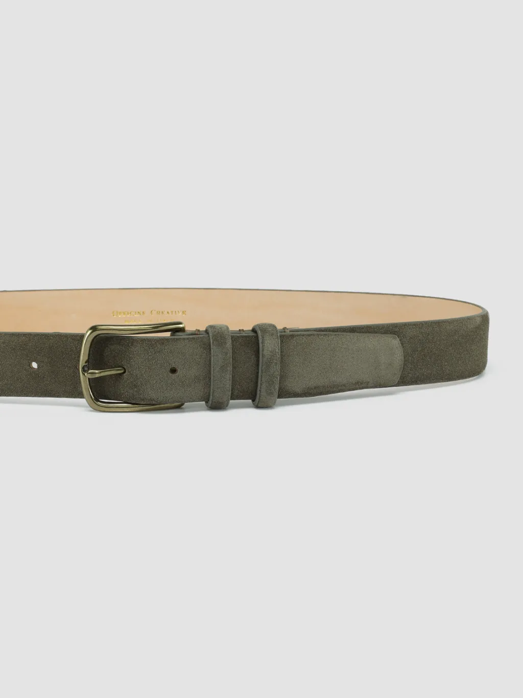 Officine Creative OC STRIP 33 - Green Suede Belt