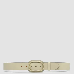 Women Officine Creative OC STRIP 058 - Ivory Leather Belt