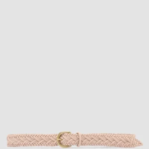 Women Officine Creative OC STRIP 36 - Ivory Woven Leather Belt