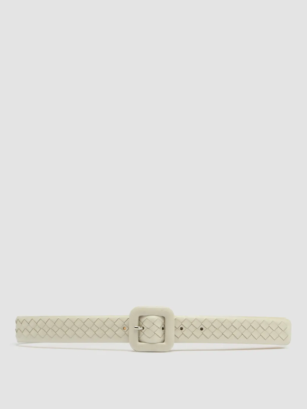 Women Officine Creative OC STRIP 060 - White Woven Leather Belt