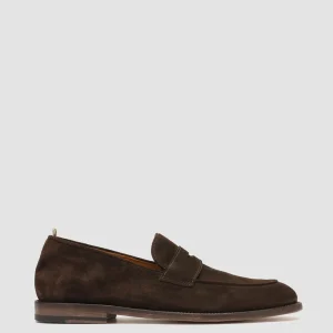 Officine Creative OPERA 001 - Brown Suede Penny Loafers