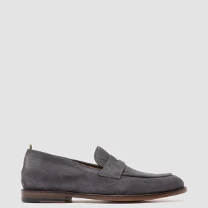 Officine Creative OPERA 001 - Grey Suede Penny Loafers