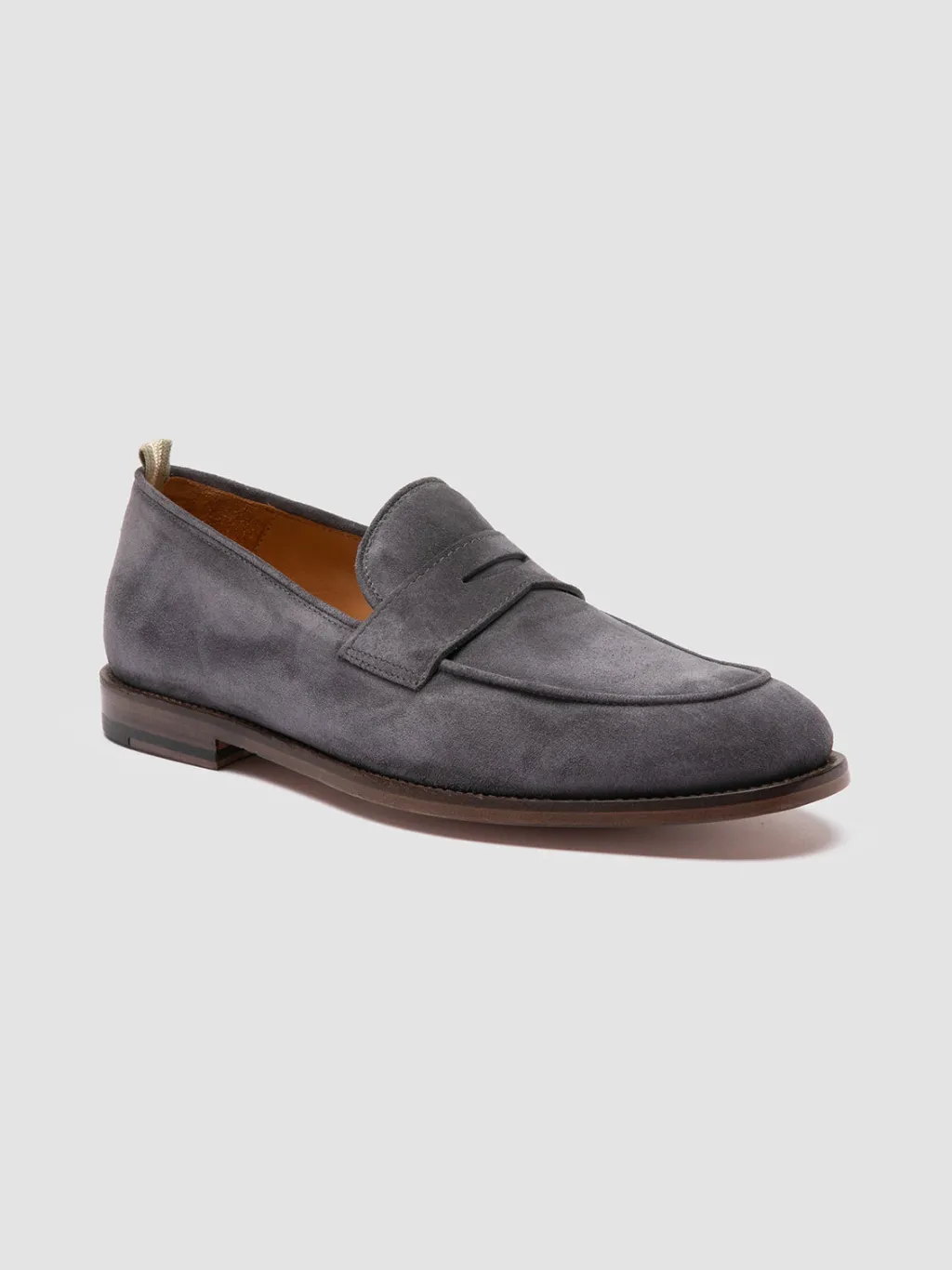 Officine Creative OPERA 001 - Grey Suede Penny Loafers
