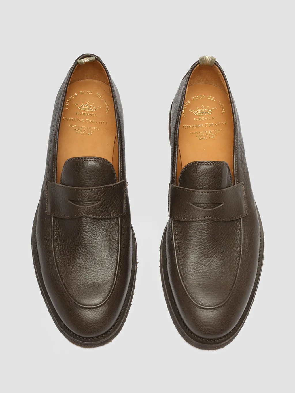 Officine Creative OPERA FLEXI 101 - Brown Leather Penny Loafers
