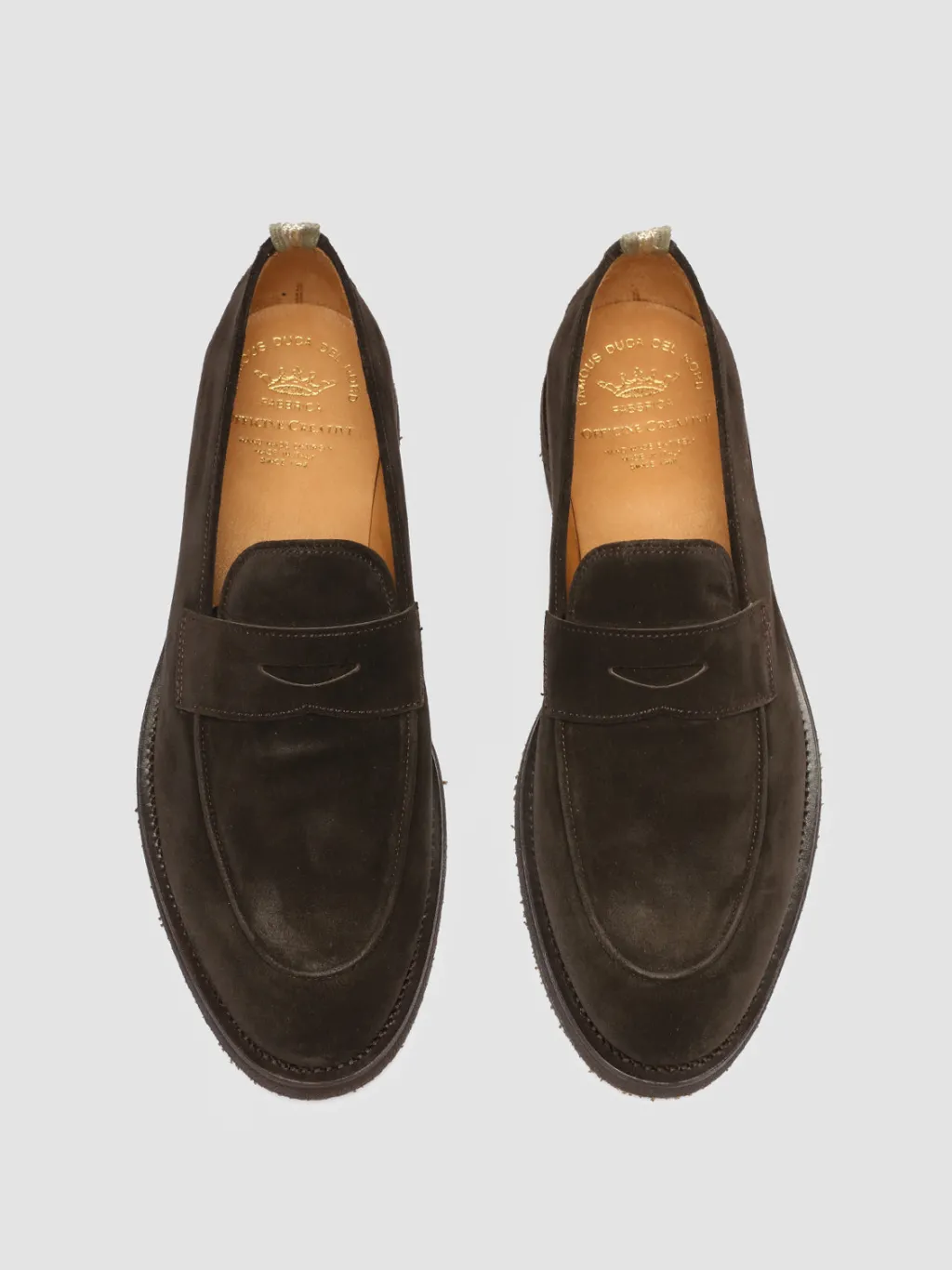Officine Creative OPERA FLEXI 101 - Brown Suede Penny Loafers