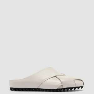 Women Officine Creative PELAGIE 018 - White Leather Mule Sandals