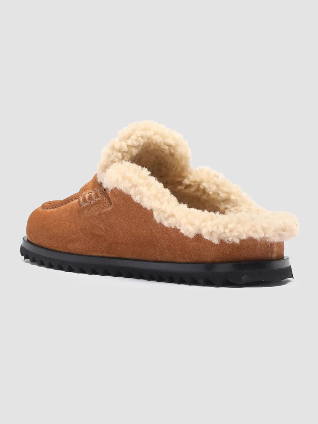 Women Officine Creative PELAGIE D’HIVER 007 - Brown Suede And Shearling Mules