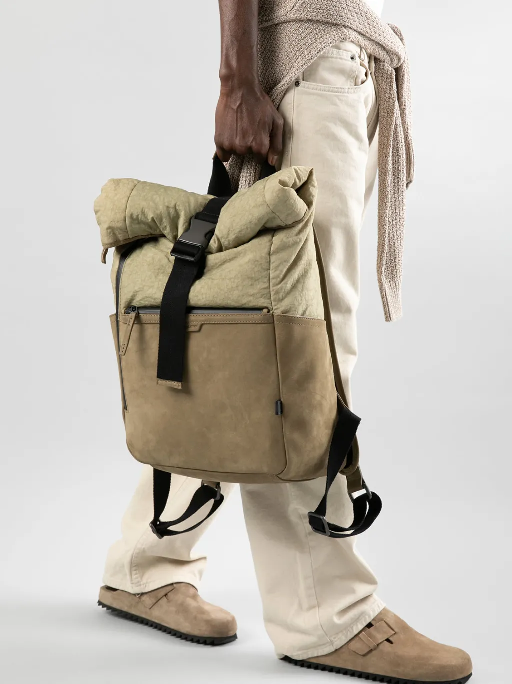 Women Officine Creative PILOT 001 - Nubuck & Nylon Backpack