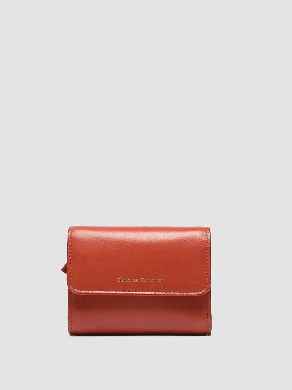 Women Officine Creative POCHE 10 - Red Nappa Leather Trifold Wallet