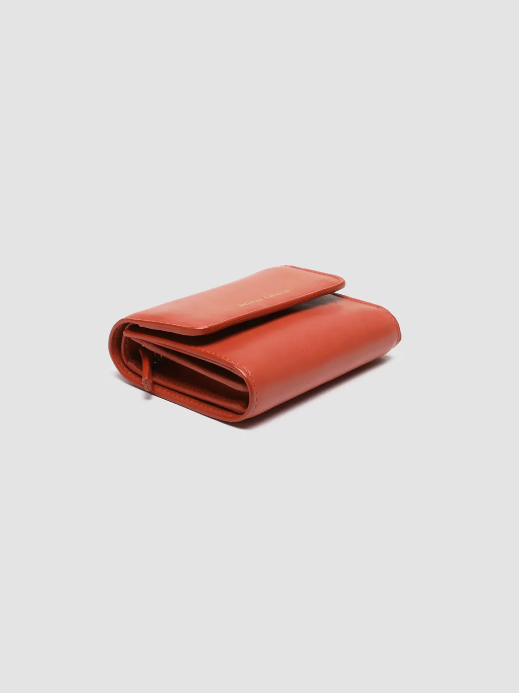 Women Officine Creative POCHE 10 - Red Nappa Leather Trifold Wallet