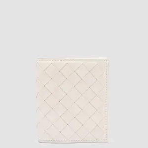 Women Officine Creative POCHE 111 - White Woven Leather Bifold Wallet