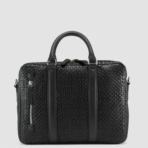 Officine Creative QUENTIN 110 - Woven Leather Briefcase