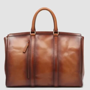 Officine Creative QUENTIN 009 - Brown Leather Bag