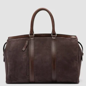 Officine Creative QUENTIN 009 - Brown Suede And Leather Bag