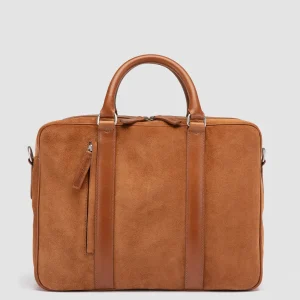 Officine Creative QUENTIN 010 - Brown Suede And Leather Bag